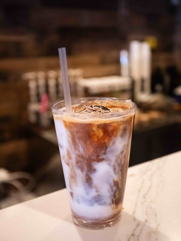 Arely's - iced honey lavendar latte